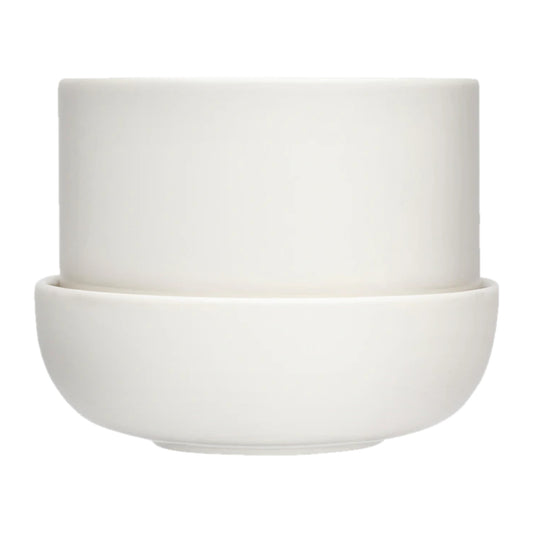 Iittala Nappula Plant Pot & Saucer White 170x130mm – product photo