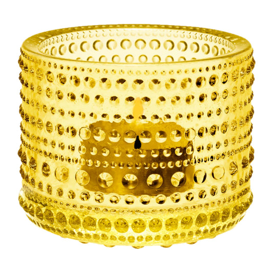 Iittala Kastehelmi Votive 64mm Lemon Yellow Candleholder – product photo