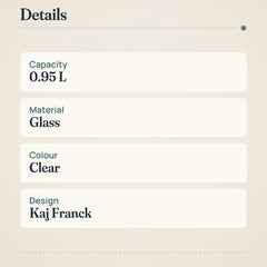 Iittala Kartio Pitcher 0.95L Clear Glass – product details