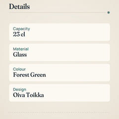 Iittala Kastehelmi Bowl 23cl Forest Green Glass Decor – product details