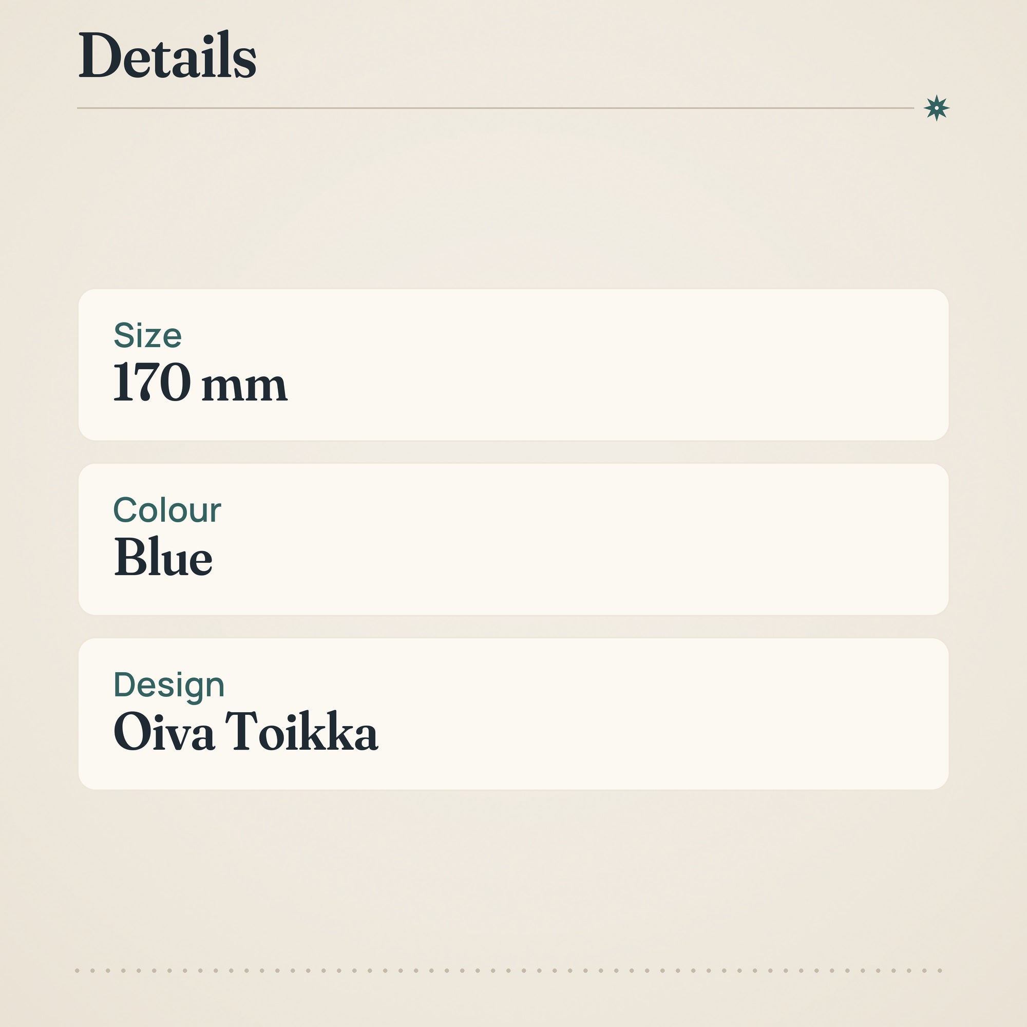 Iittala Kastehelmi Plate 170mm Ultramarine Blue – product details