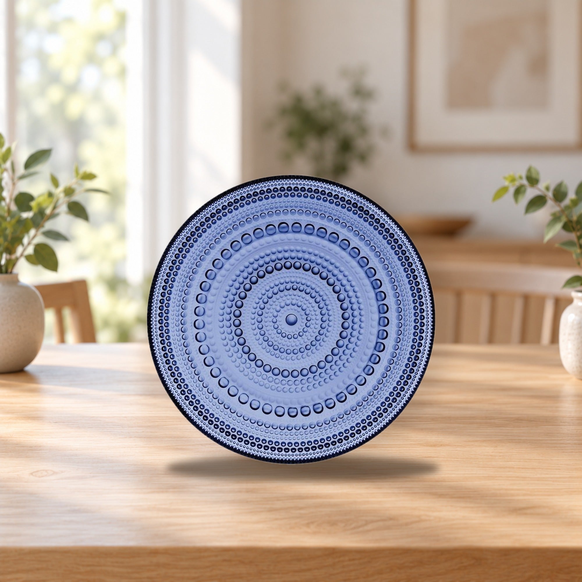 Iittala Kastehelmi Plate 170mm Ultramarine Blue – product photo on a table