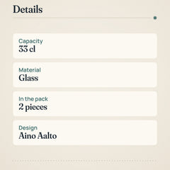 Iittala Aino Aalto Drinking Glass Set of 2 – product details