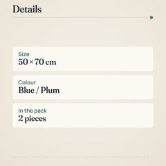 Sievä Kitchen Towels Set 50x70 cm Blue/Plum – product details