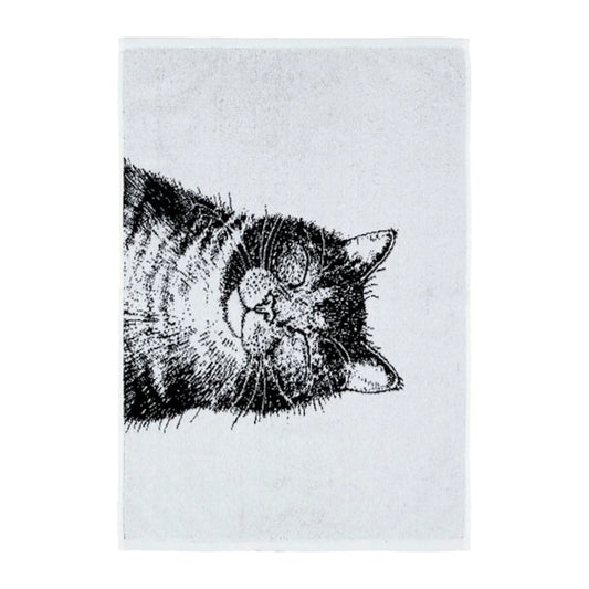 Finlayson Hand Towel Selviytyjät Cat 50x70 cm Black/White – product photo