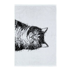 Finlayson Hand Towel Selviytyjät Cat 50x70 cm Black/White – product photo