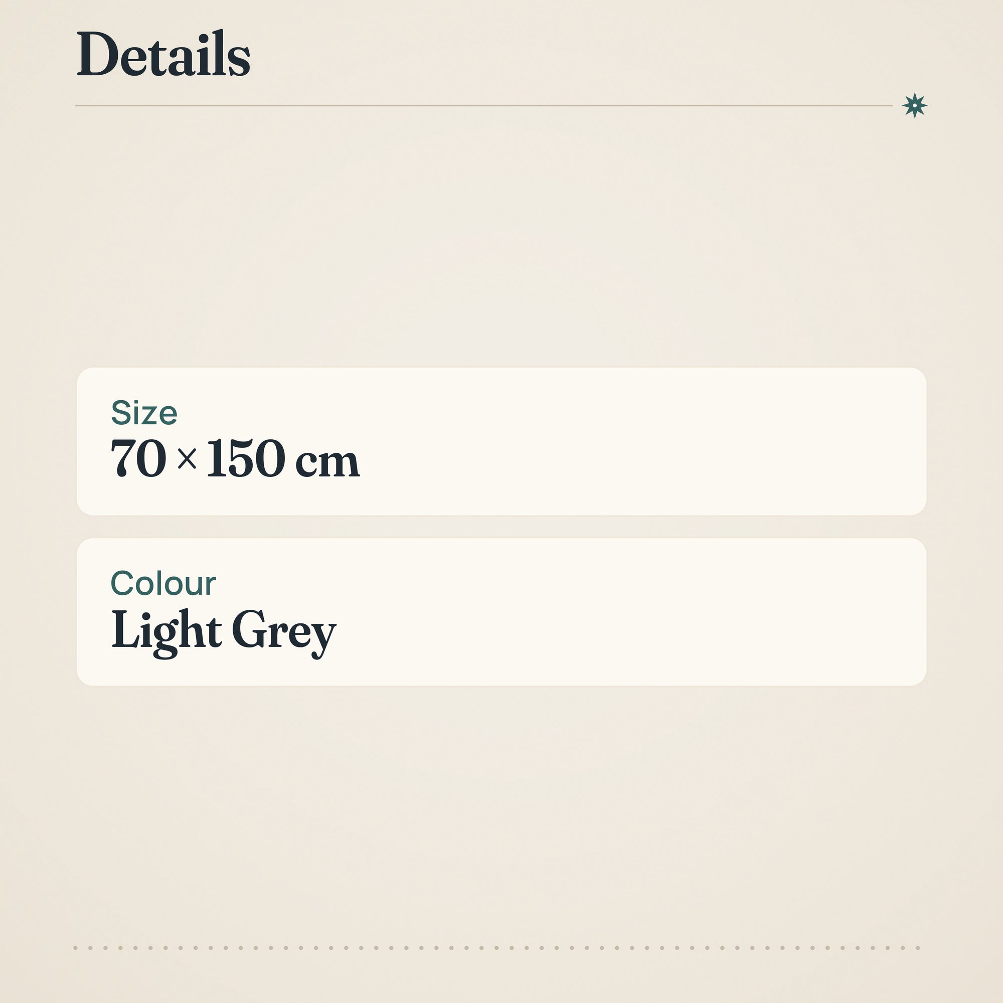 Finlayson Mukava Bath Towel 70x150 cm Light Grey – product details