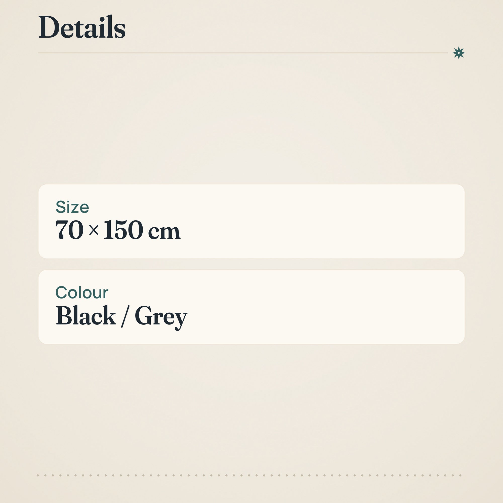 Finlayson Elefantti Bath Towel 70x150 cm Black/Grey – product details