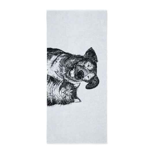 Finlayson Selviytyjät Bath Towel 70x150 cm Black/White – product photo