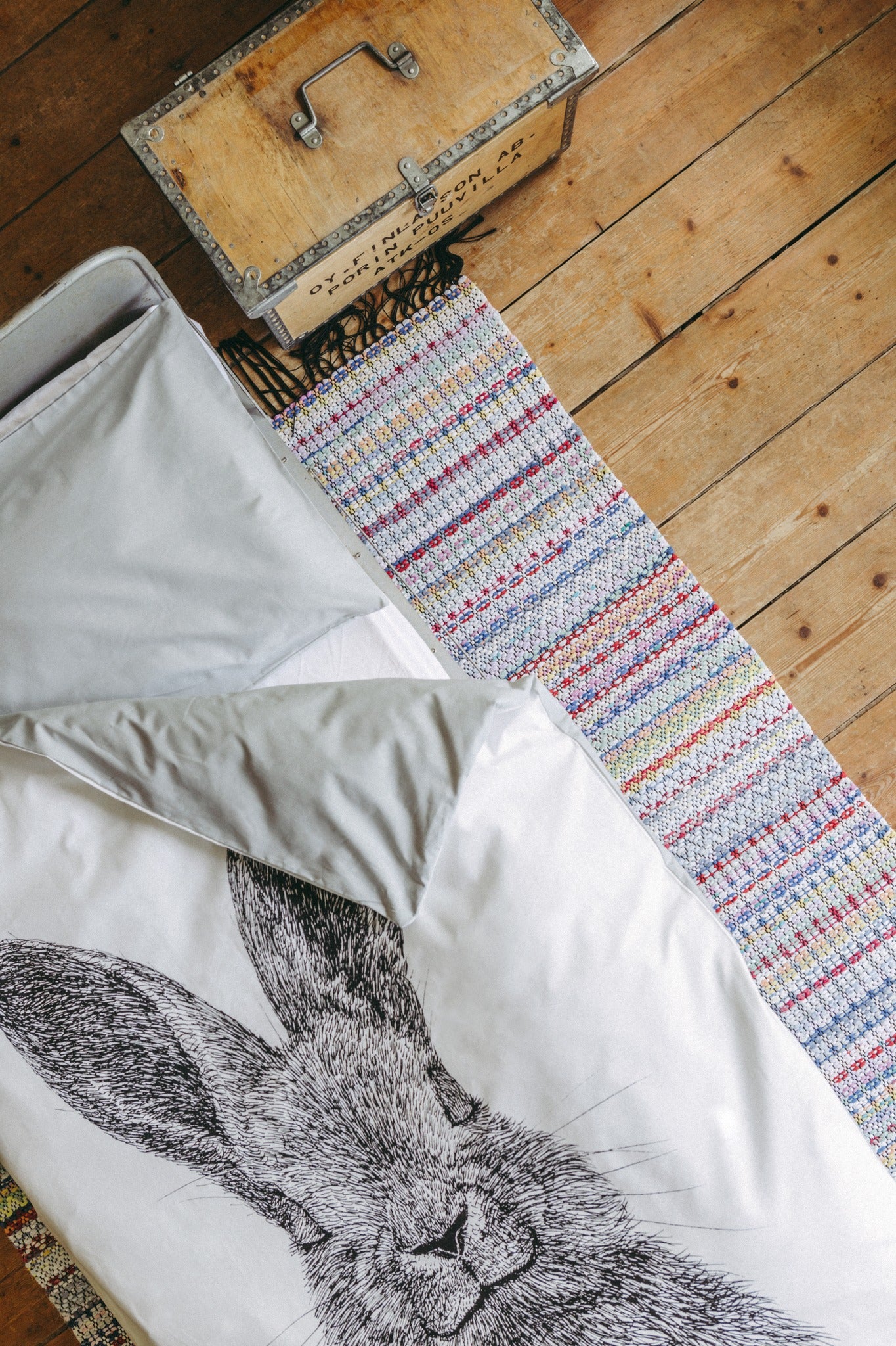 Finlayson Pupu Baby Duvet Set Black/White 85x125 cm – product photo
