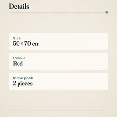 Vallila Kitchen Towel Makeba Set of 2 Red 50x70 cm – product details