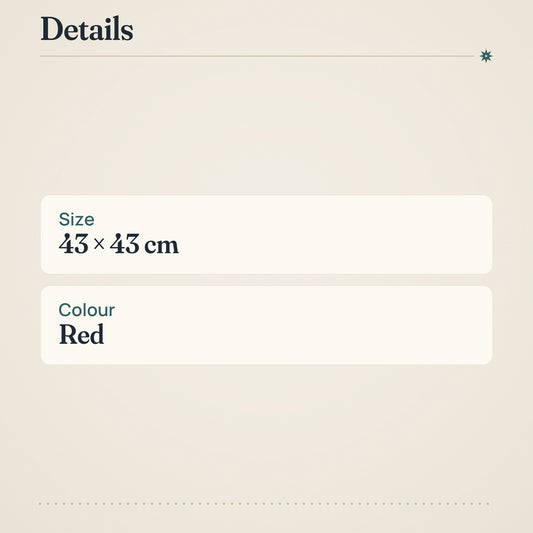 Vallila Makeba Cushion Cover 43x43 cm Red – product details