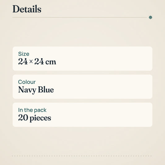 Coop Navy Blue Napkins 24x24cm Pack of 20 – product details