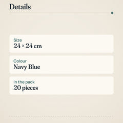 Coop Navy Blue Napkins 24x24cm Pack of 20 – product details