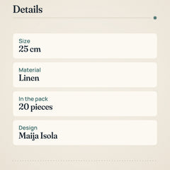 Marimekko Unikko Linen Napkin 25cm Pack of 20 – product details