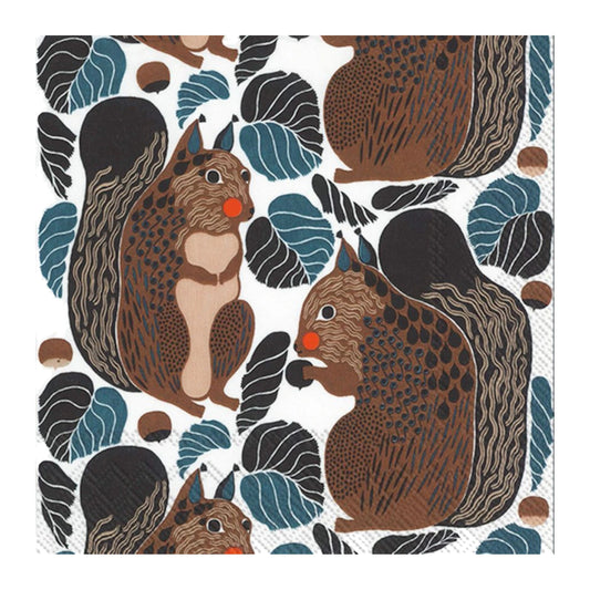 Marimekko Kurre Black Brown Napkin Pack of 20 – product photo