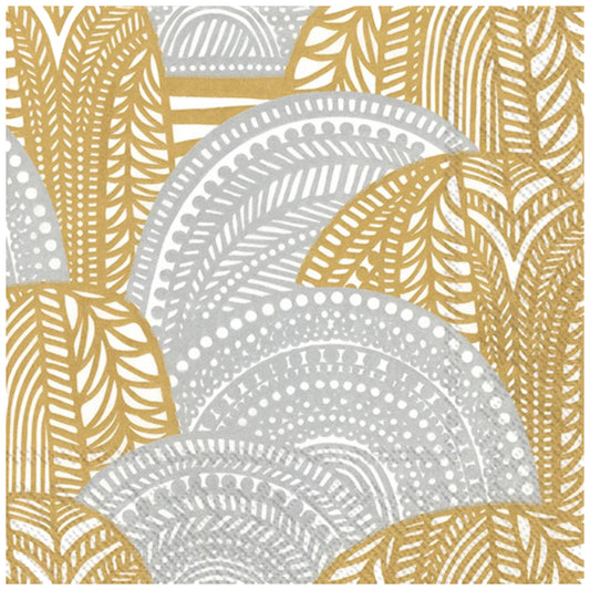 Marimekko Vuorilaakso Gold Silver Napkin Pack of 20 – product photo