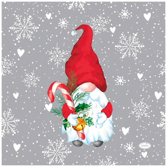 DUNI Winter Flakes Tomte Napkins 33x33cm – product photo
