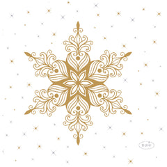 DUNI Snowstars White Cocktail Napkins 24x24cm, 20 Pack – product photo