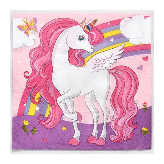 Unicorn Rainbow Paper Napkins 33cm – product photo