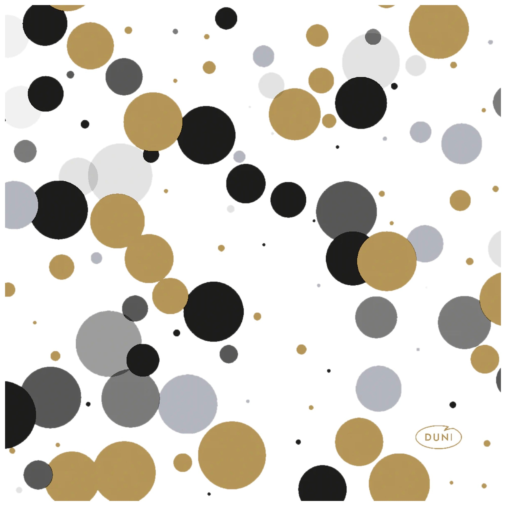 DUNI 20pcs Black 3-Ply Cocktail Napkins 24x24cm – product photo