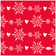 DUNI Winter Flakes Hearts Napkin 24x24cm 3-ply 20pcs – product photo