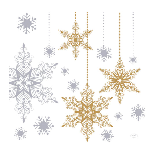 DUNI Bio Dunisoft® Napkin 40x40cm Snowstars White 12x12 – product photo