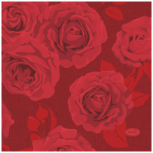 DUNI Napkin Rich Roses 3-Ply 20pcs 24x24cm – product photo