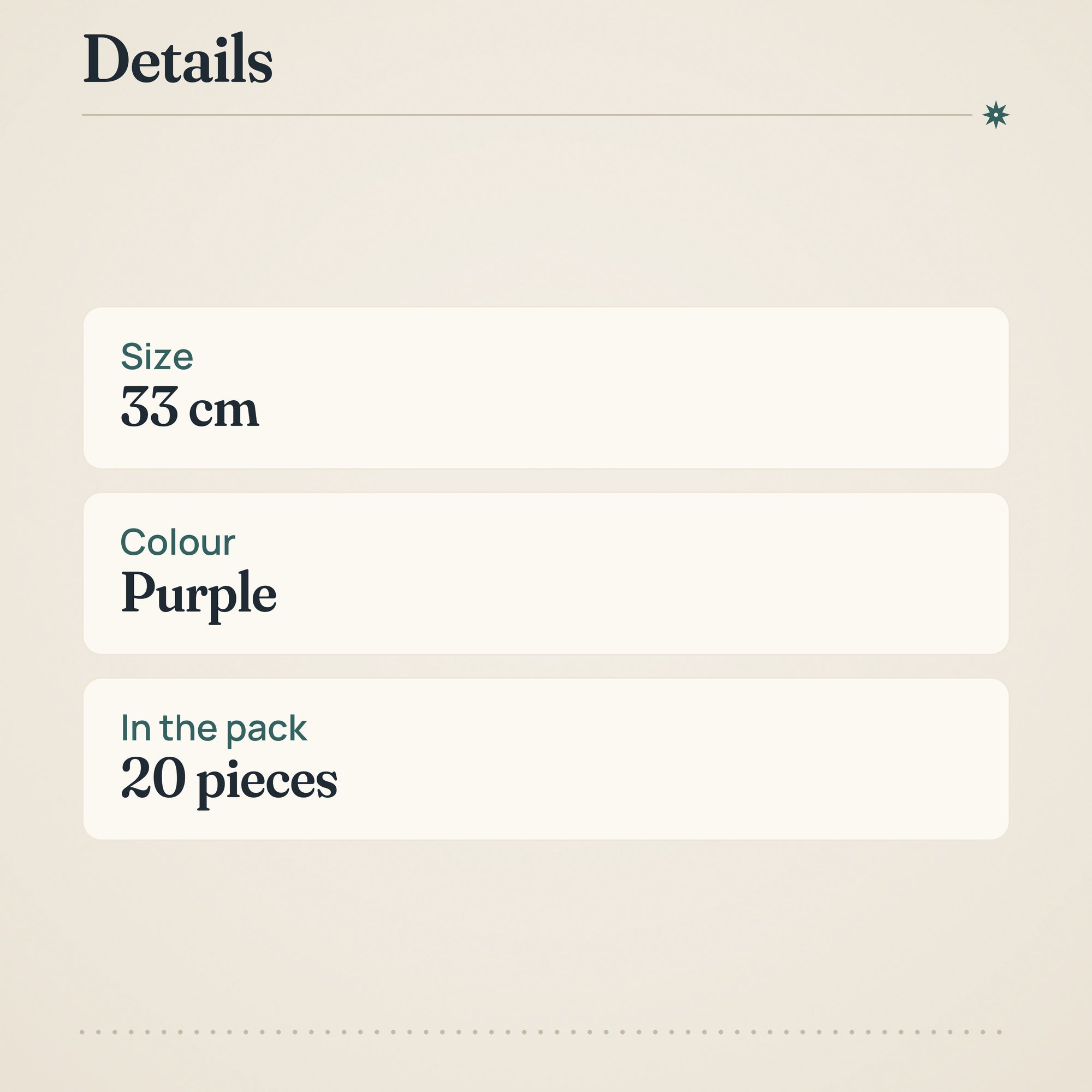 Havi-Kuovi Garden Purple Napkins 20pcs 33cm – product details