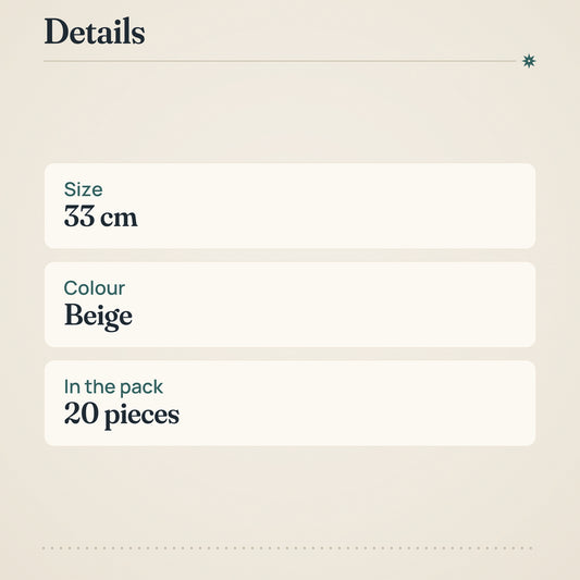 Havi-Kauniste Sugar Beige Tissue Napkin 33cm – product details
