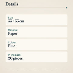 Paper + Design Napkin Blue Twigs 33x33cm 20pcs 3-ply – product details