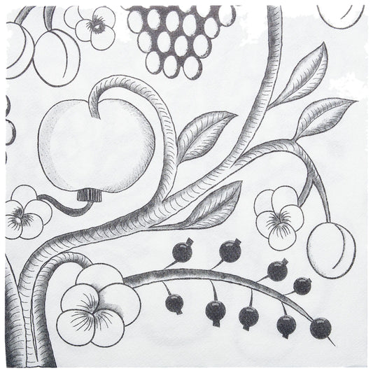 Havi-Kuovi Airlaid Napkin Garden Black-White 15pcs 40cm – product photo