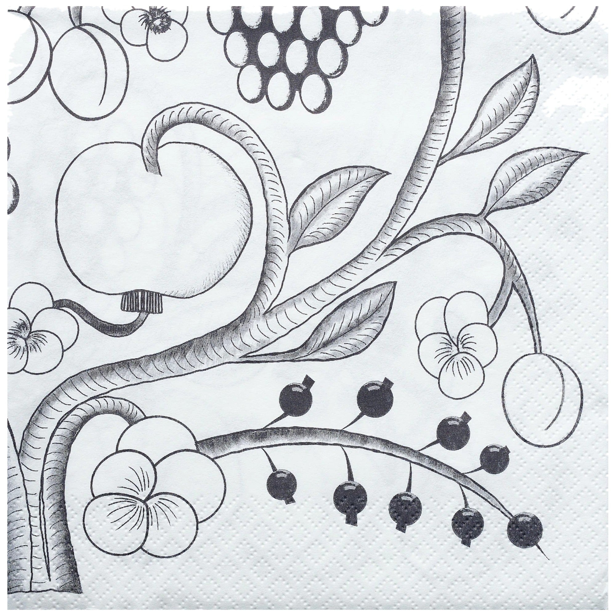 Havi-Kuovi Garden Napkins Black-White 24cm 20pcs – product photo