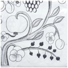 Havi-Kuovi Garden Napkins Black-White 24cm 20pcs – product photo