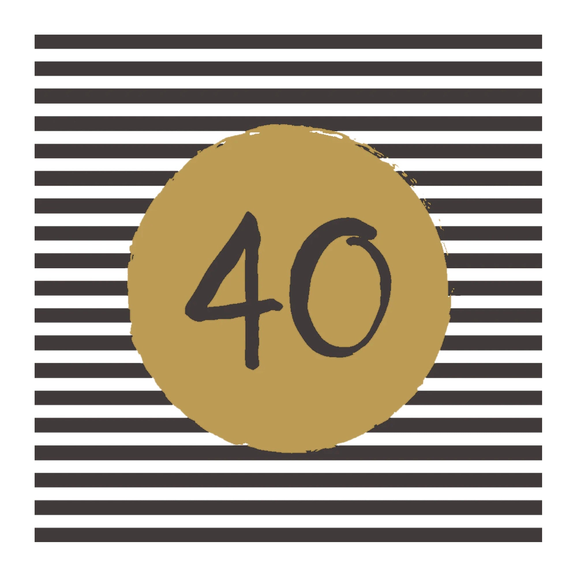 40th Birthday Napkins 20pcs 33x33cm 3-ply Paper Design – product photo