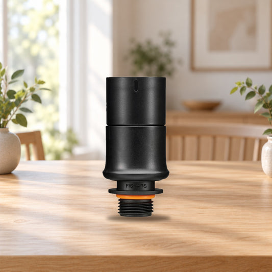 Fiskars Comfort Precision Watering Connector Set – product photo on a table