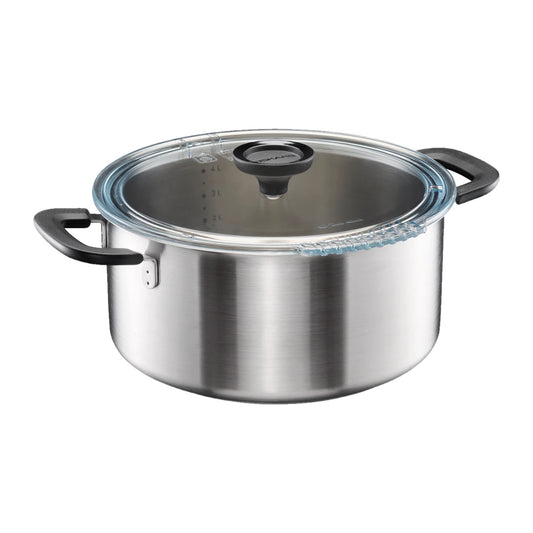 Fiskars Functional Form 5.0L Stainless Steel Saucepan – product photo