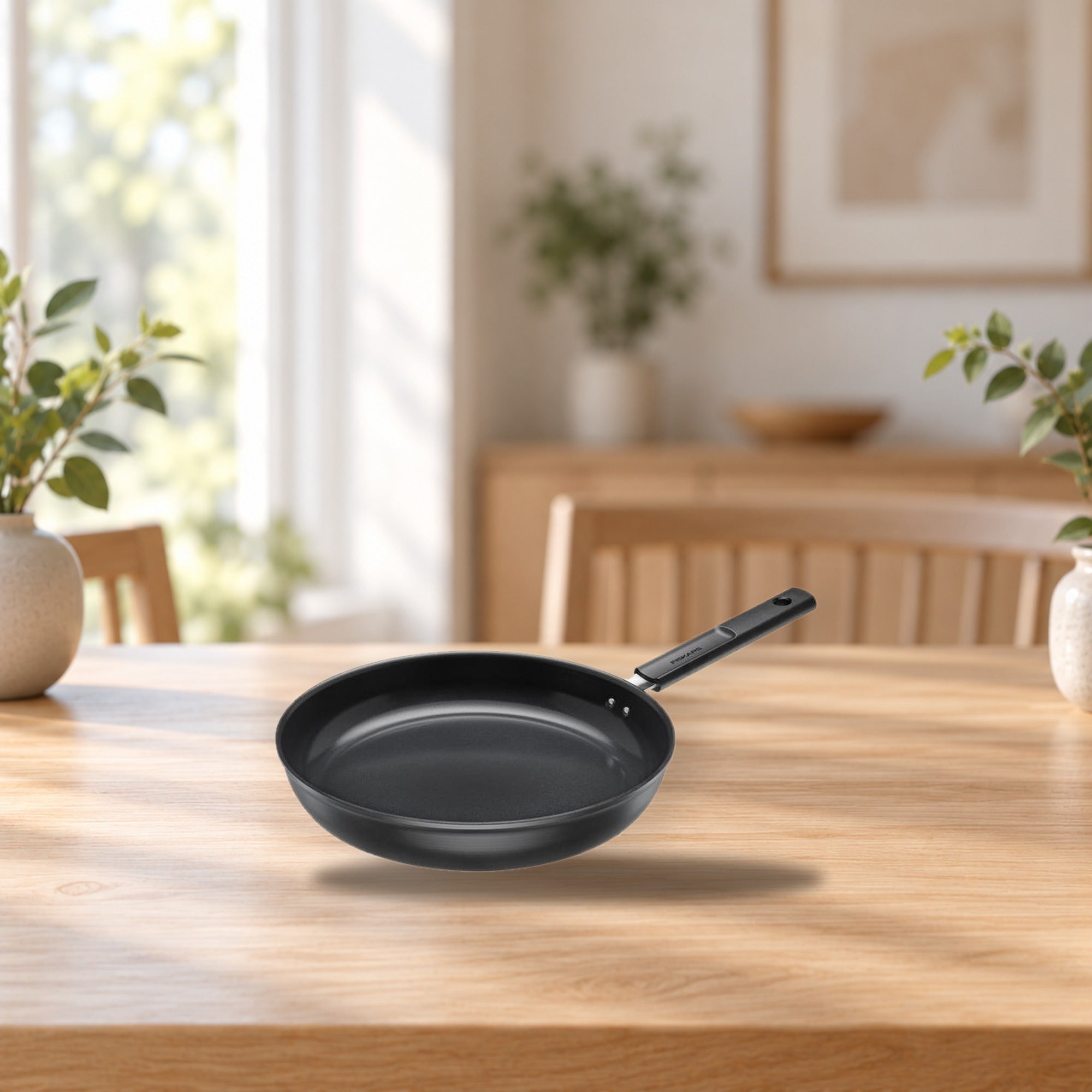 Fiskars Hard Face 30 cm Non-Stick Frying Pan – product photo on a table