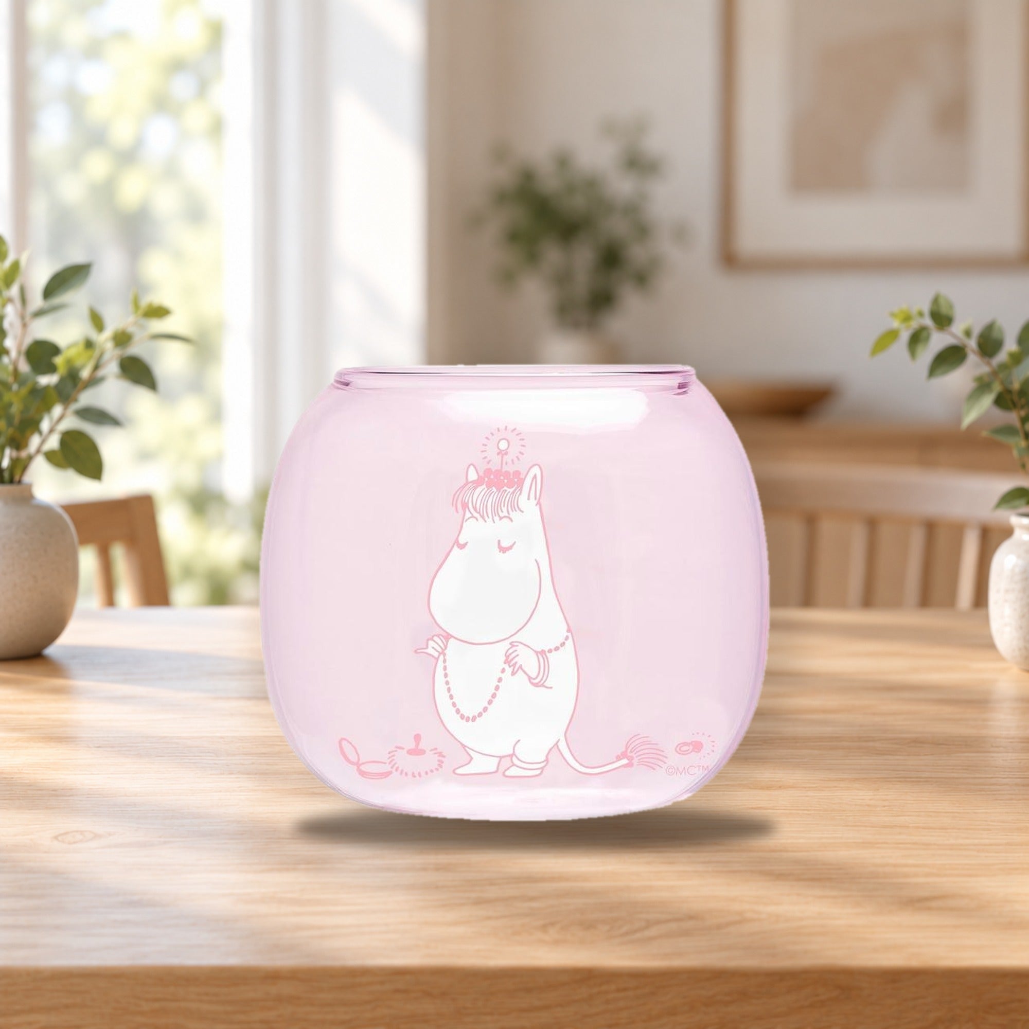 Muurla Moomin Snorkmaiden Candle Lantern – product photo on a table