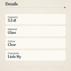 Muurla Moomin Glass Mug Little My 3.5 dl – product details