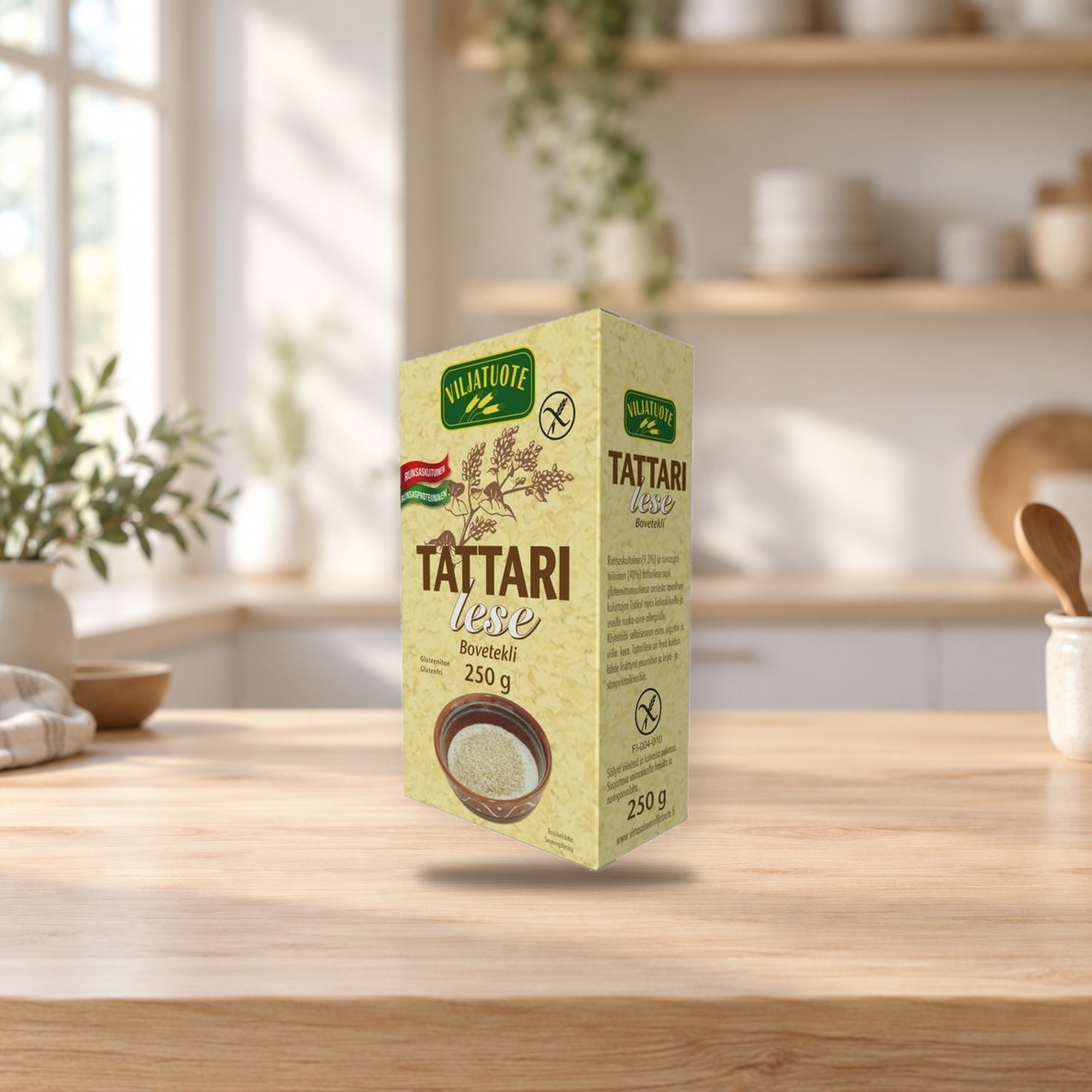 Gluten-Free Buckwheat Bran 250g – product photo on a table