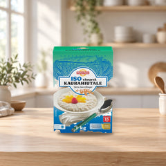 Myllyn Paras Large Oatmeal Flakes 1kg – product photo on a table
