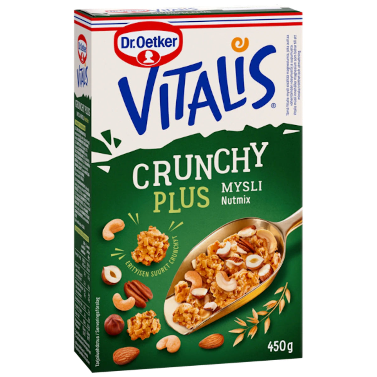 Dr. Oetker Vitalis Crunchy Plus Nutmix Muesli 450g – product photo