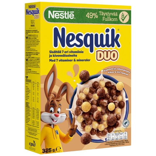 Nestlé Nesquik Duo Cocoa & White Chocolate Cereal 325g – product photo