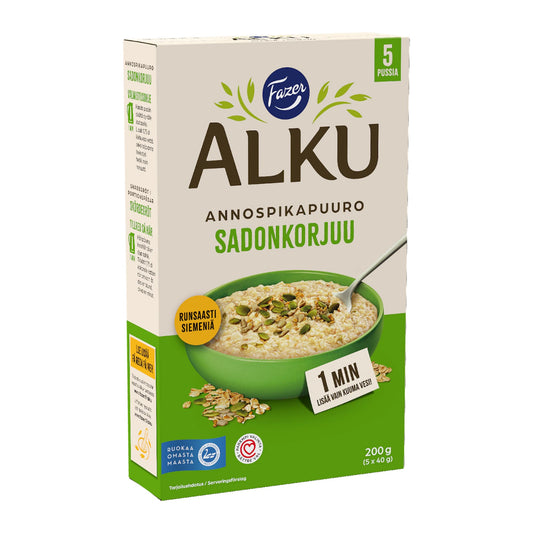Fazer Alku Harvest Instant Porridge 200g (5x40g) Packs – product photo