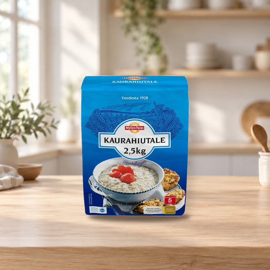 Fazer Alku Queen Berry Instant Porridge 200g (5x40g) – product photo on a table