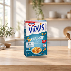 Dr. Oetker Vitalis Crunchy No Added Sugar Muesli 420g – product photo on a table