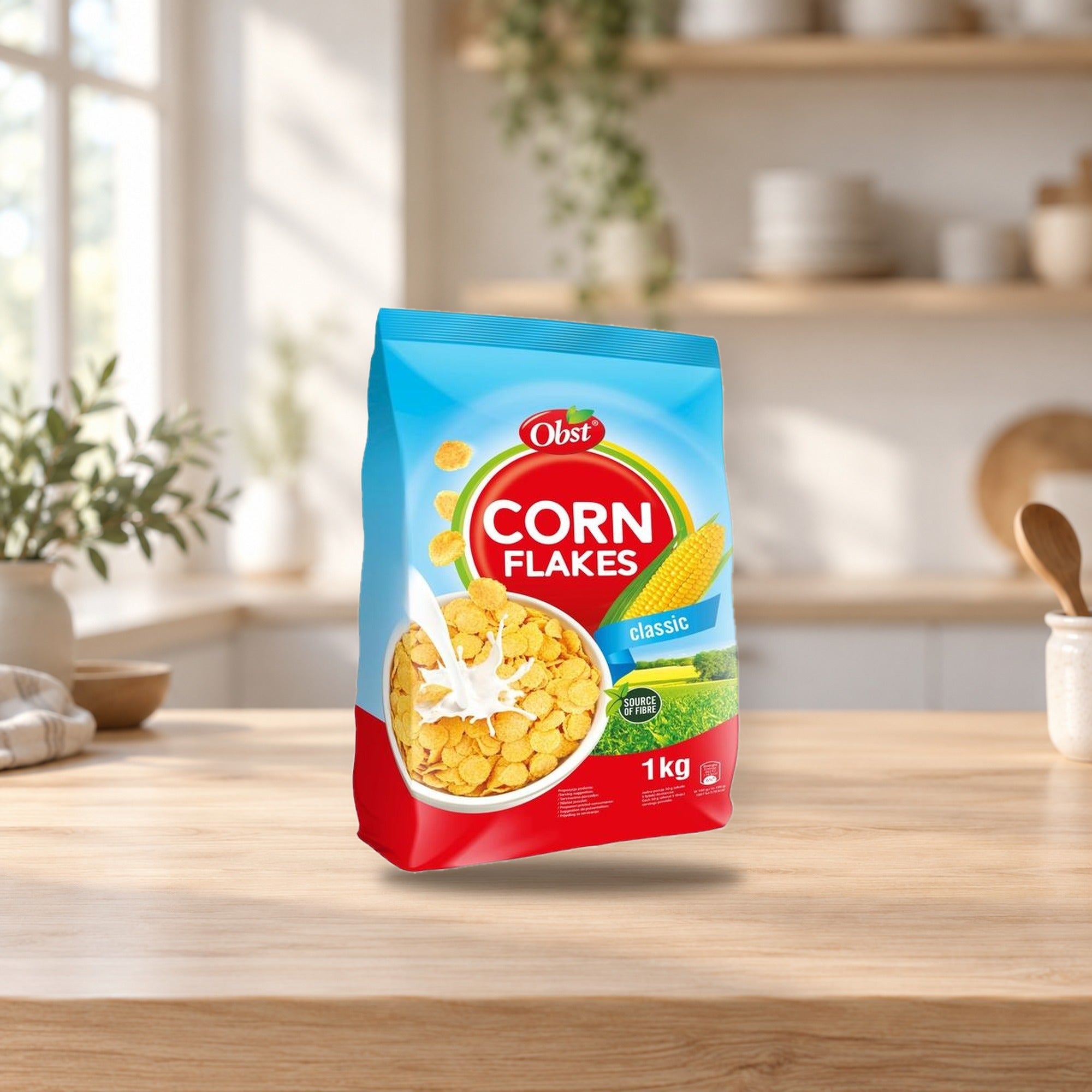 OBST Corn Flakes Classic 1 kg – product photo on a table