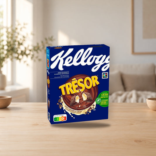 Kellogg's Tresor Cookies & Cream 375g – product photo on a table