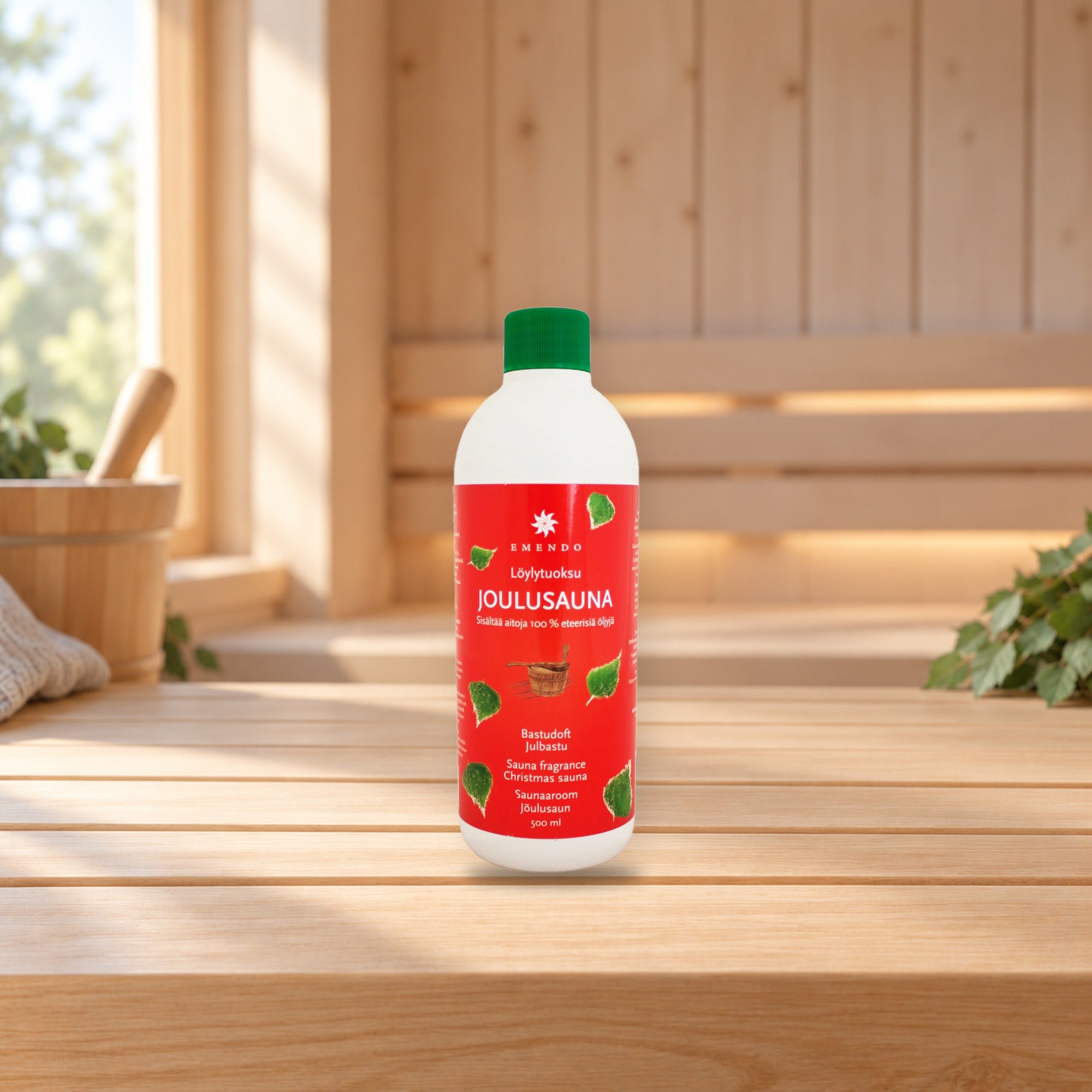 Emendo 500 ml Sauna fragrance Christmas sauna – product photo on a table